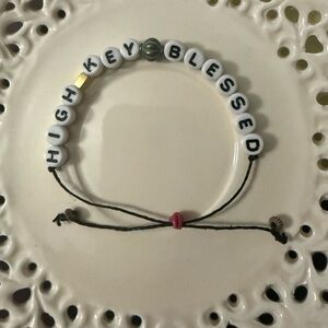 Handmade 'HIGHKEY BLESSED' Letter Bead Bracelet- Handmade by Me